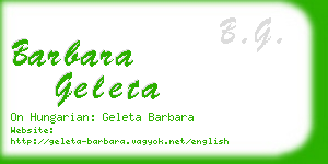 barbara geleta business card